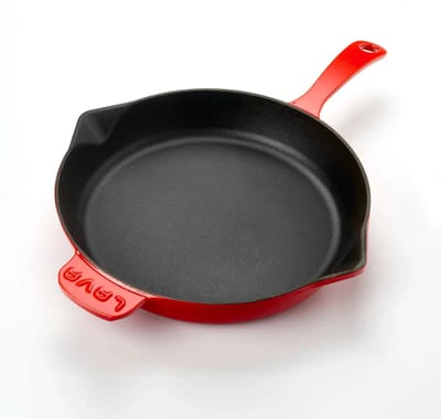 Lava Koekenpan - 28 cm - 2.3 liter - Gietijzer - Rood
