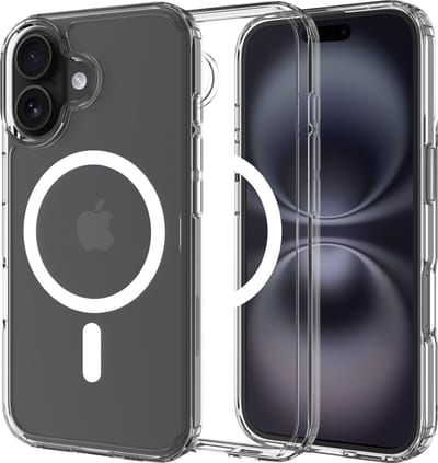 Cazy hoesje geschikt voor iPhone 16 - Compatibel met MagSafe - Military Grade Backcover - Transparant