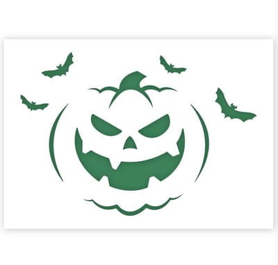 QBIX Halloween Pompoen Sjabloon A4 Kunststof - Uitsnede 16cm breed