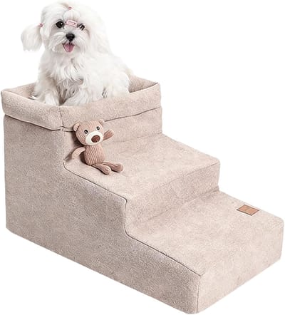 Hondentrap Bank - Kattentrap Ladder - Huisdieren Comfort - Antislip Stabiliteit - 60 x 35 x 37 cm - Grijs