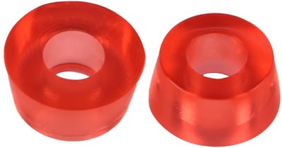 Dailygoods- Skateboard Bushings 4-Pack - Schokdemper - Accessoires - Transparant Rood - Geschikt voor Skateboards/Longboards - Kegelhoogte 11 mm - Skateboard Dempers