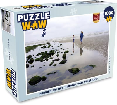 Puzzel Meisjes op het strand van Vlieland - Legpuzzel - Puzzel 1000 stukjes volwassenen