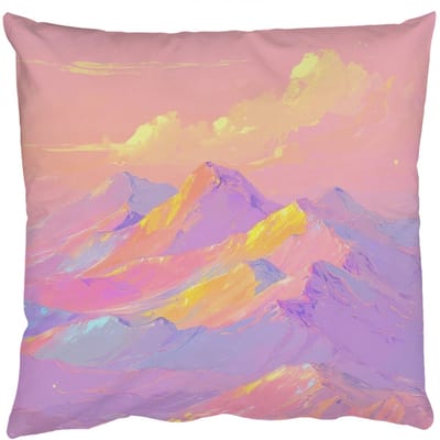 Sierkussens - Kussentjes Woonkamer - 50x50 cm - Bergtoppen - Wolken - Dromerig