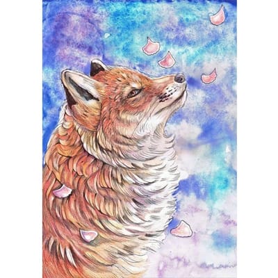 Fox aangepaste dier Diamond schilderij diamant borduurwerk Strass foto 20X30 zwart