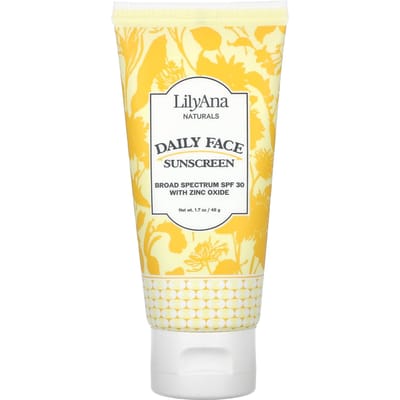 Lilyana Naturals, Écran Solaire Facial Quotidien, SPF 30, avec Oxyde de Zinc, 1,7 oz (48 grammes) beige