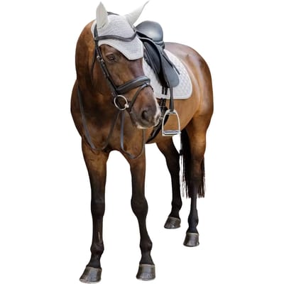 Kentucky Horsewear - Oornetje Wellington diamond rope grijs Full