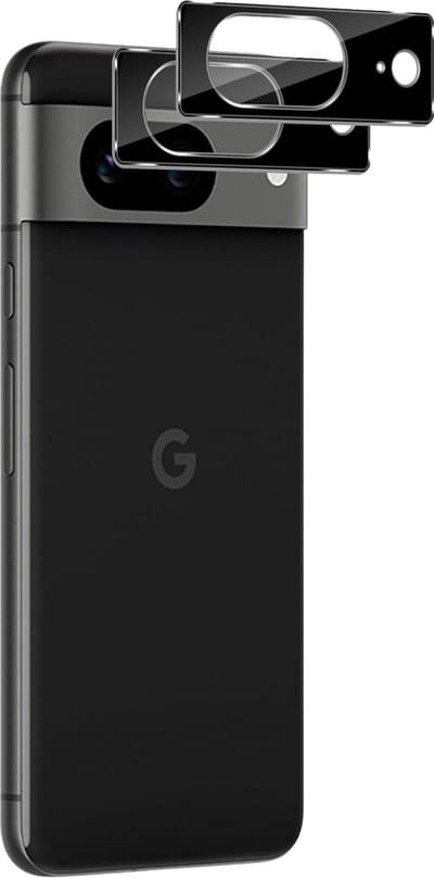 Camera Protector voor Google Pixel 8 - 2 stuks van glas Zwart glazen