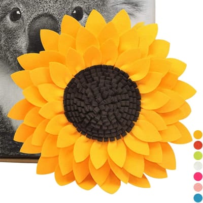 Decoratief Sierkussen - Bloemkussen Rond - Woonkamer Decoratie - 3D Zonnebloem Design - 37 cm - Zonnig Geel