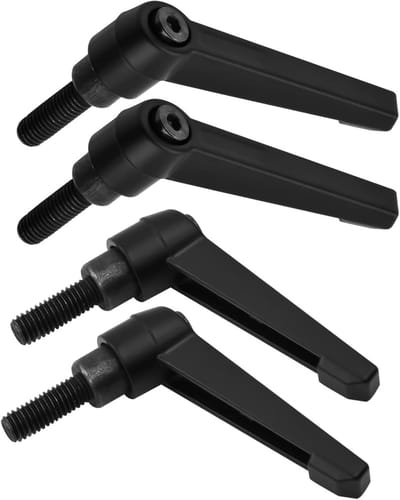 Verstelbare Klemhendel Set van 4, M8 Klemhevel met Metalen Spanning, Locking Klem voor Machines en Gereedschap (25 mm)
