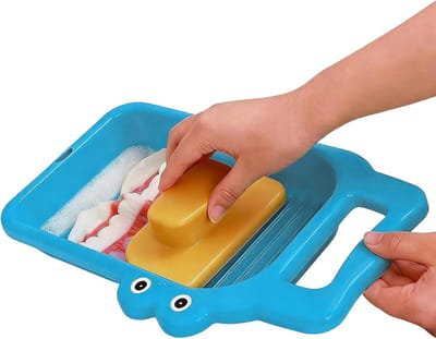 Wasbord - Handwasplank - Ondergoed Wassen - Krokodil Textuur - 32 cm - Wit