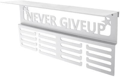 Dailygoods- Medaillehouder Met 16 Haken - Medaille Rek - Trofeeplank - Medaille Houder Hardlopen - Gepersonaliseerd Naamdisplay - Grote Opslagruimte - Medaillerek