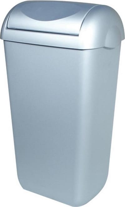 PlastiQline | Afvalbak | Swing deksel | Kunststof/RVS look | Inhoud: 23 liter