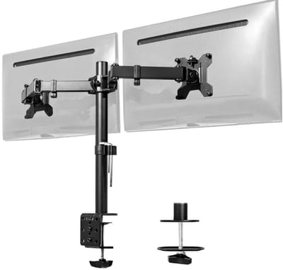 Dubbele Monitorarm - Bureau Beugel - Werkplek Optimalisatie - Zwart