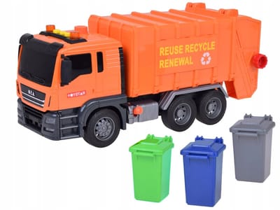 Grote Vuilniswagen met Bakken, Geluid & Licht - Leuk Speelgoed