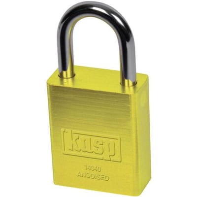 Kasp K14040GOLD Hangslot 38 mm Verschillend sluitend Goud-geel