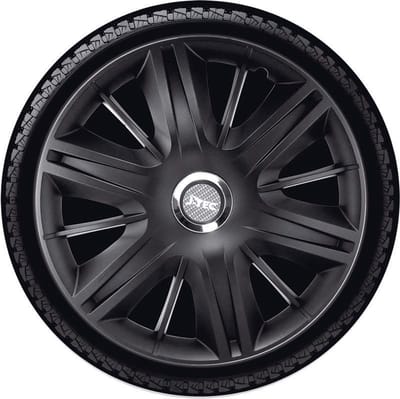 J-Tec Wieldoppen 14 inch Maximus zwart - chroom ring