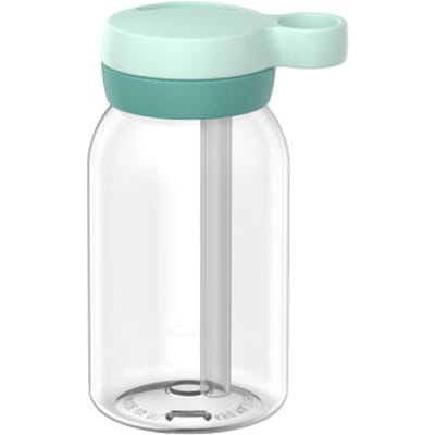 Mepal Drinkfles met rietje Campus - 450 ml - Waterfles kinderen - Lekdicht - Hygiënische draaideksel - Cool mint
