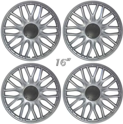 Wieldoppen ORDEN-S 16 inch zilver/antraciet center (set a 4 stuks in doos)