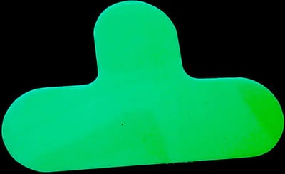 T-stuk - Glow in the dark Glow-in-the-dark (fotoluminescent) 290 x 190 mm - vloersticker met vlakke toplaag