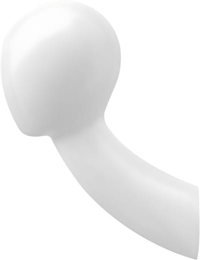 Mannequin Hoofd - Voor het tonen van pruiken en hoeden - Muurbevestiging - Voor winkels of thuis - Mat wit