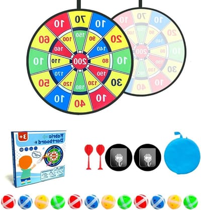 Dartbord Set 48 cm - Opvouwbaar Dartbord voor Binnen en Buiten, Perfect voor Feestjes, Spelletjes en Cadeaus