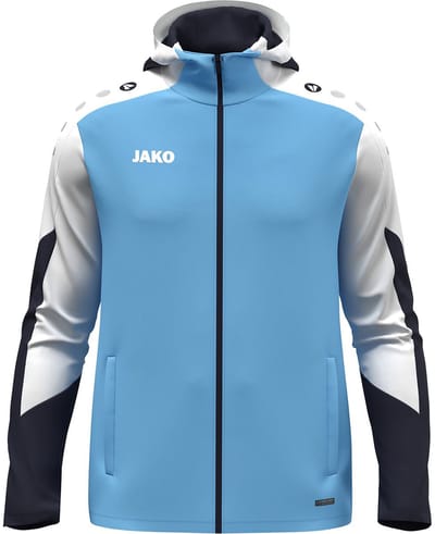Jako Dynamic Jas Met Kap Heren - Hemelsblauw / Wit / Marine | Maat: M