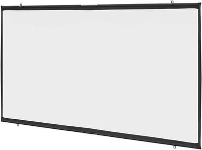 Projectiescherm Wandmontage - Beamer Scherm - Thuisbioscoop Creëren - Mat Scherm Vermindert Reflectie - 100 Inch Diagonaal - Mat Wit