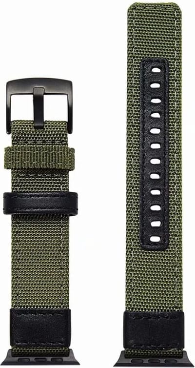 Fungus - Smartwatch bandje - Geschikt voor Apple Watch 38 / 40 / 41 mm - Series 1 2 3 4 5 6 7 8 9 SE iWatch - Stof - Nylon - Groen