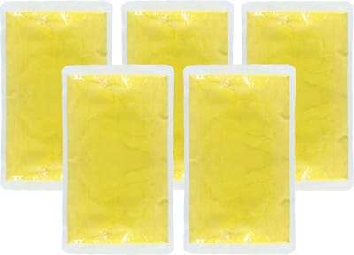 Boland Party Holi kleurpoeder - 5x - geel - 70 gram - festival/party - heilig kleuren poeder