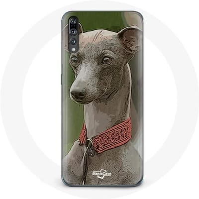 Coque - Huawei - P20 - Souple - Gris - Lévrier greyhound gris