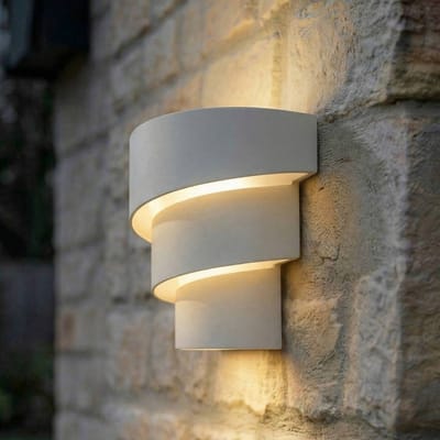 Lindby LED buiten wandlamp Valir, wit, drie kappen, IP54