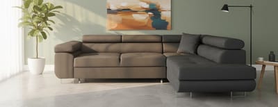 PASTI Luxe Hoekbank met Slaapfunctie – L-Vorm Slaapbank met Opbergruimte – 3-Zits Design Hoekbank – Verstelbare Hoofdsteunen – Moderne Bank voor Woonkamer – Donkergrijs House&Garden