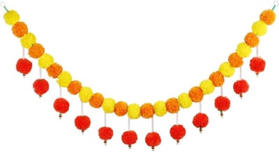 Kunststof Marigold Slang 137cm - Oranje, Geel en Rood - Feestelijke Decoratie - Perfect voor Día de los Muertos - ShopVlot