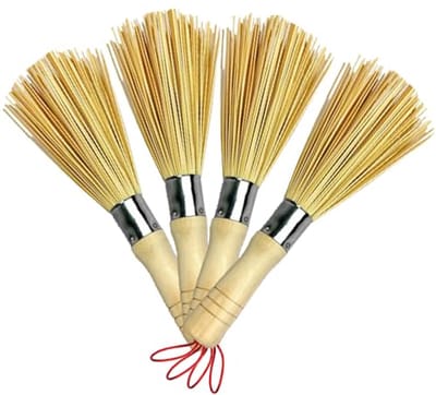 Bamboe Keuken Borstel Set - Scrub Garde met Houten Handvat voor Pannen en Wok
