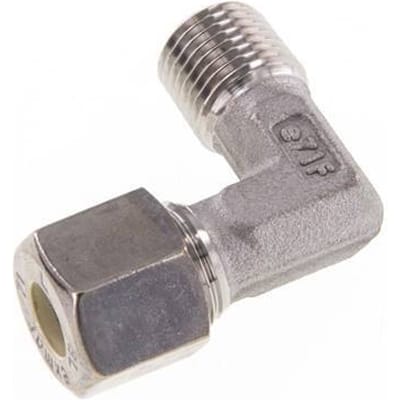 R 1/8'' Buitendraad x 8L RVS L-Knelfitting 90 graden 315 Bar DIN 2353 - FL2E-MO-ST-018R-08-L