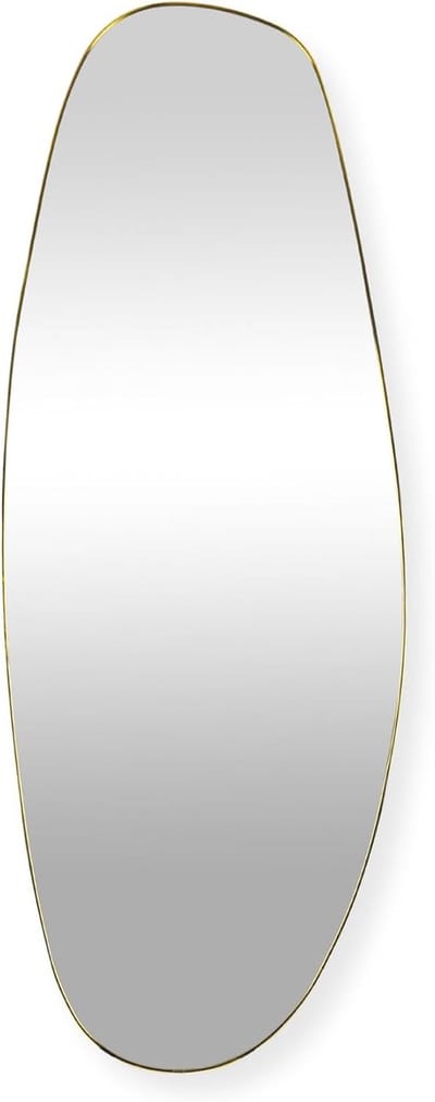 SNJY® Passpiegel - Spiegel Staand - Wandspiegel - Asymmetrisch Desgin - 160x60 cm - Goud