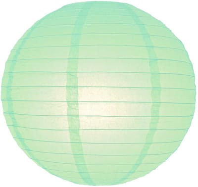 5 x Brandvertragende lampion mint groen 35 cm - brandwerend