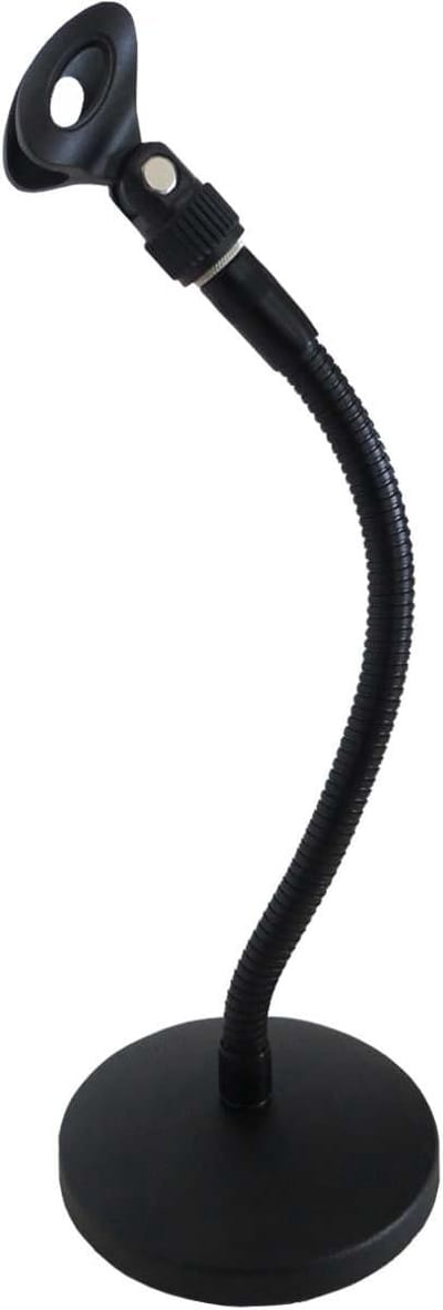 Tafel Microfoonstandaard - Zwanenhals Statief - Opnemen Zingen - Stabiele Zwanenhals - 32 cm Hoog - Zwart