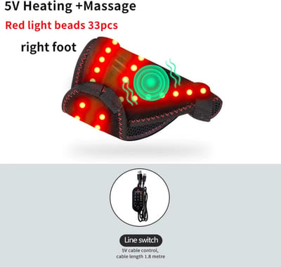 Elektrisch Enkelmassageapparaat met Warmte en Trillingen – Verwarmde Enkelbrace tegen Pijn, Verstuikingen en Gewrichtsklachten – 3 Massagestanden