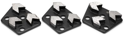 Dailygoody - Trapezoïdale Diamant Slijpschoenen - Beton Slijper Gereedschap - 3 Stuks - Hoge Efficiëntie - 80# - Geschikt voor Vloerbewerking - Betons