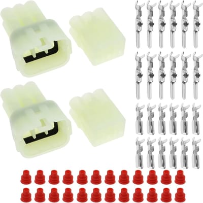 2 Pairs 6Pin Motorrijders Gesealde Elektrische Verbindingen 6189-6171 6180-6181 Compatibel met Sumitomo HM 090 - Hoogwaardige Stekkers voor Motoren - Betrouwbare Verbindingen