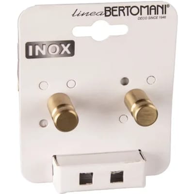 Bertomani Meubelknop - Rvs - Mat Messing - 14mm - Set Van 2