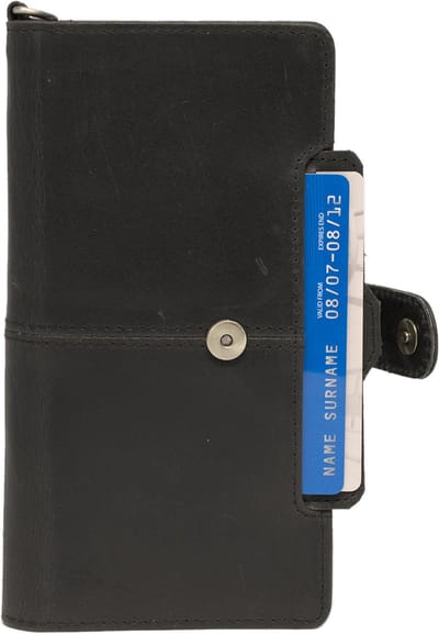 Hoesje iPhone 13 Pro Zwart Leer – iPhone 13 Pro Hoesje – Leren Hoesje iPhone 13 Pro – Bookcase Hoesje iPhone 13 Pro - Arrigo