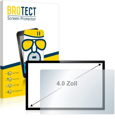 BROTECT - Screenprotector voor Touch-Panel PC's met 4 inch Schermen [89 mm x 50.2 mm, 16:9] - Folie Beschermfolie Beschermglas matte