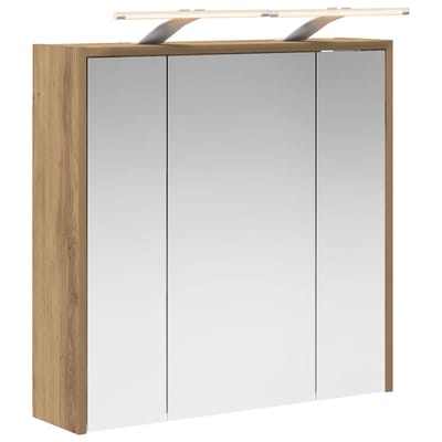 vidaXL - Badkamerspiegelkast - Ambachtelijk - Eiken - 63,5 - x - 16 - x - 62,5 - cm