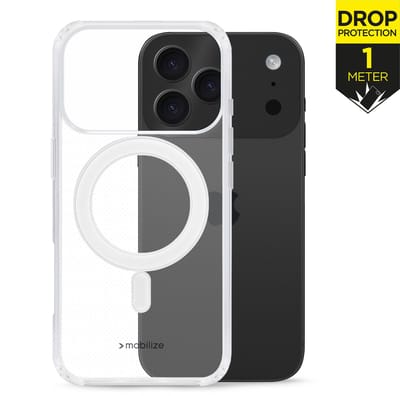 Mobilize Doorzichtig Hoesje geschikt voor Apple iPhone 17 Pro MagSafe Telefoonhoesje Hardcase | Mobilize Naked Protection Backcover Shockproof | Geschikt voor MagSafe | Geschikt voor Draadloos Opladen met Magnetische Ring | Geschikt voor MagSafe Case