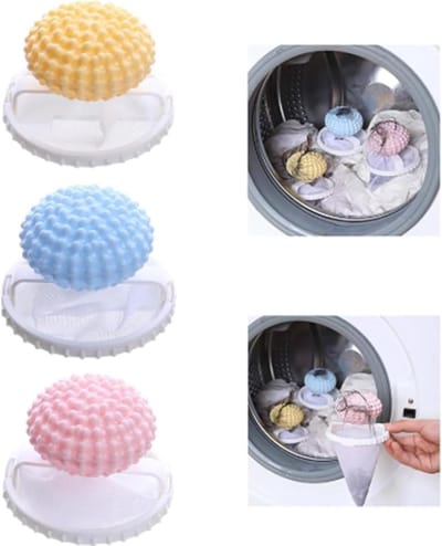 Wasmachine Haarvanger | Herbruikbaar Pluisnetje | Universeel Wasfilter | Drijvende Haarvanger voor Huisdieren | Kledingbeschermer | Kleurrijke Vezelvanger | Wasmachine-reinigingsaccessoire | Voor thuis & studentenkamers