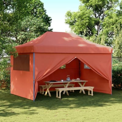 Opvouwbare Partytent - Tuinhuisje Waterdicht - Feestelijke Bijeenkomsten - UV 50+ Bescherming - 440 x 292 x 315 cm - Terracotta