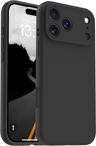 Hoesje Geschikt voor iPhone 17 Pro - Zwart - Casemania Siliconen Back Cover met Camera Bescherming - Shockproof Telefoonhoesje
