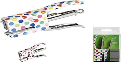 Mini nietmachine - Kantoor nietapparaat - Papier binden - Compact metaal design - 14 cm lengte - Multicolor